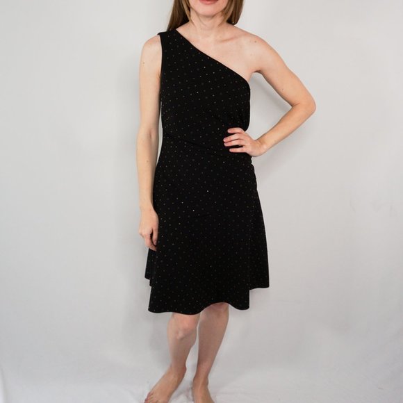 367. KOBI HALPERIN Studded One-Shoulder WILLOW Dress M - Picture 8 of 10